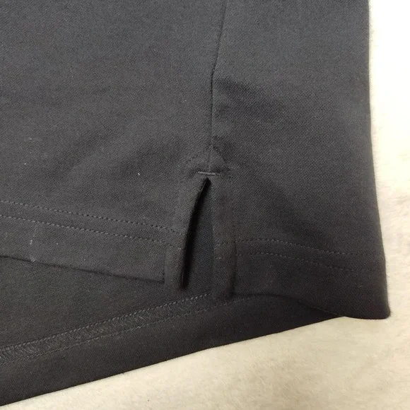 Travis Mathew Polo Shirt Mens Large Black Striped Pima Cotton Pocket Collared - Picture 4 of 11